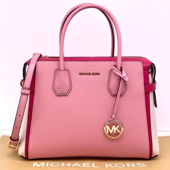 Michael Kors Mercer Medium Top Zip Belted
Satchel Crossbody Electric Pink - Picture 2 of 13